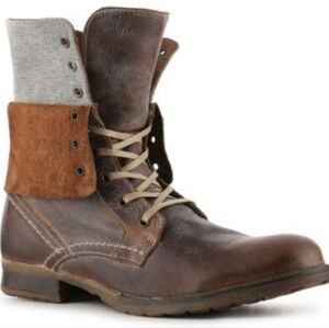 BullBoxer Leather Lace Up Boots Thrasos Size 12